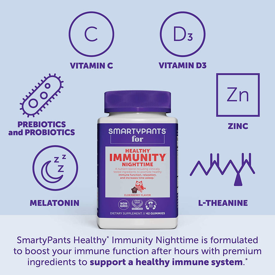 Elderberry Healthy Immunity Nighttime Gummies