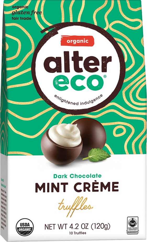 Dark Chocolate Mint Crème Truffles