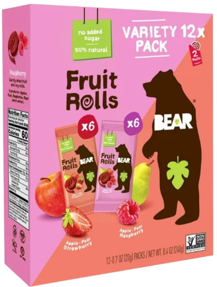 Bear Yoyo Strawberry Raspberry Fruit Rolls Variety Pack – Martie
