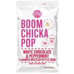 White Chocolate & Peppermint Drizzled Kettle Corn