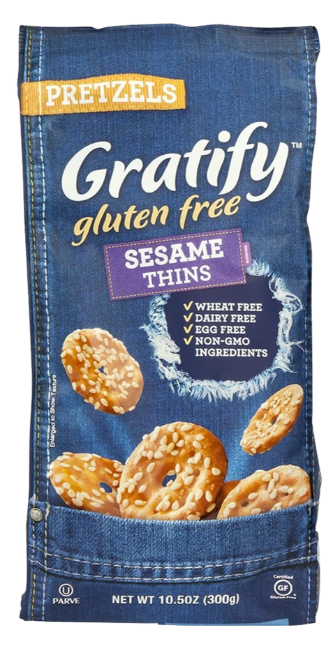 Gluten Free Sesame Thin Pretzel