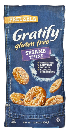 Gluten Free Sesame Thin Pretzel