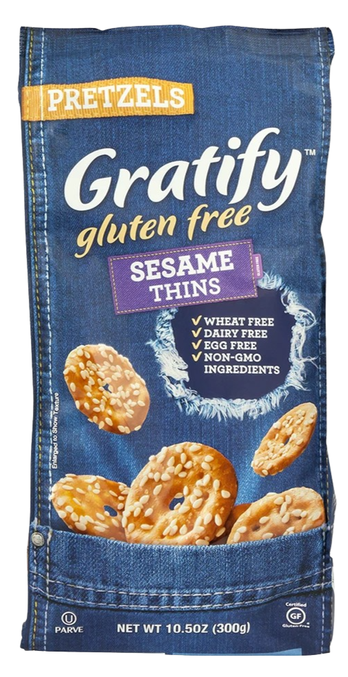 Gluten Free Sesame Thin Pretzel
