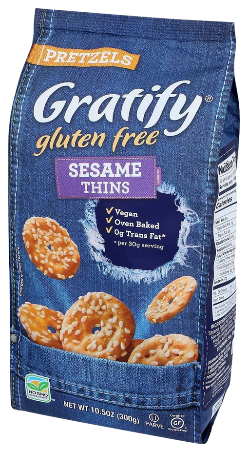 Gluten Free Sesame Thin Pretzel