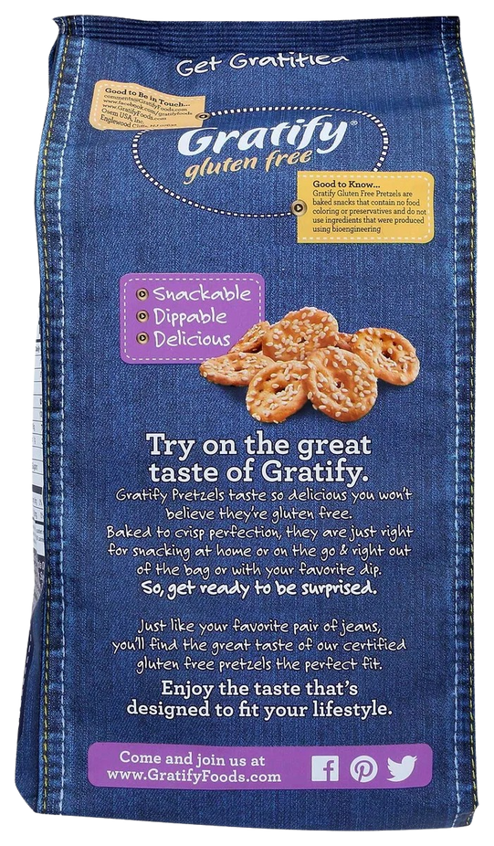 Gluten Free Sesame Thin Pretzel