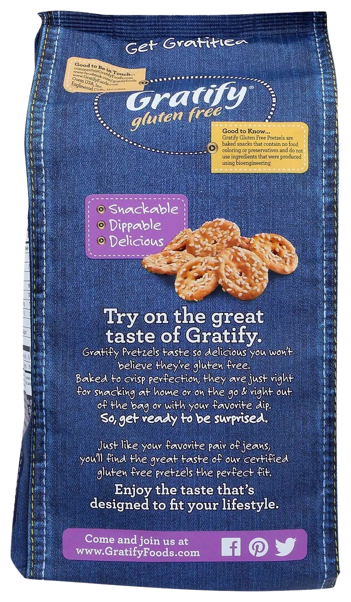 Gluten Free Sesame Thin Pretzel