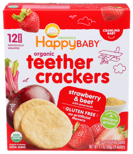 Organic Strawberry & Beet Teather Crackers