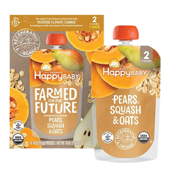 Pear Squash & Oats Stage 2 Baby Food Pouches (4 Pack Case)