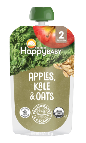 Apple Kale & Oat Stage 2 Baby Food Pouches (4 Pack Case)