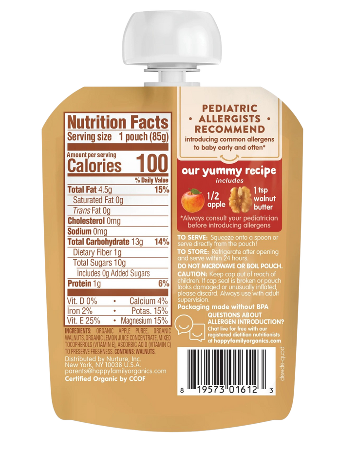 Nutty Blends Apples With Walnut Butter Baby Food (8 Pack)