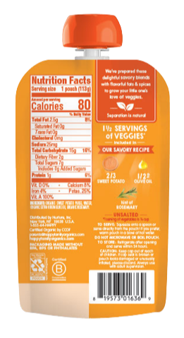 Organic Sweet Potato With Olive Oil Stage 2 Baby Food