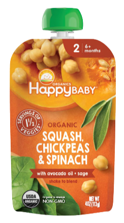 Organic Squash, Chickpea & Spinach Stage 2 Baby Food