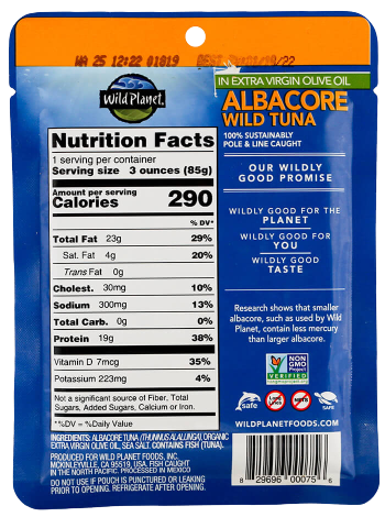 Wild Albacore Tuna In Extra Virgin Olive Oil
