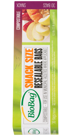 Compostable Resealable Snack Bags (30 Ct)