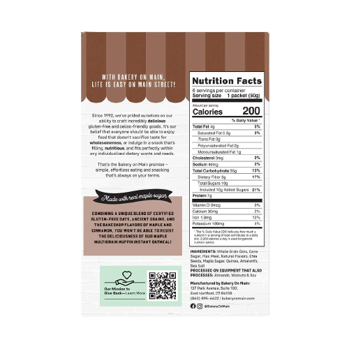 Maple Multigrain Muffin Instant Oatmeal