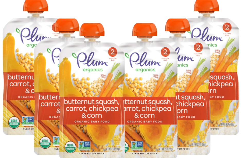 Butternut Squash Carrot Chickpea & Corn Baby Food Pouch