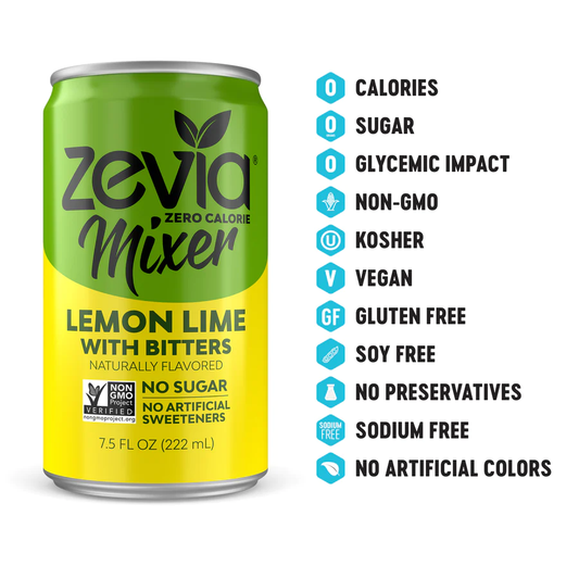 Dry Lemon Lime Zero Sugar Mixer with Bitters (6 Pack)