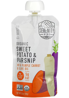 Organic Sweet Potato, Parsnips, Purple Carrot & Olive Oil