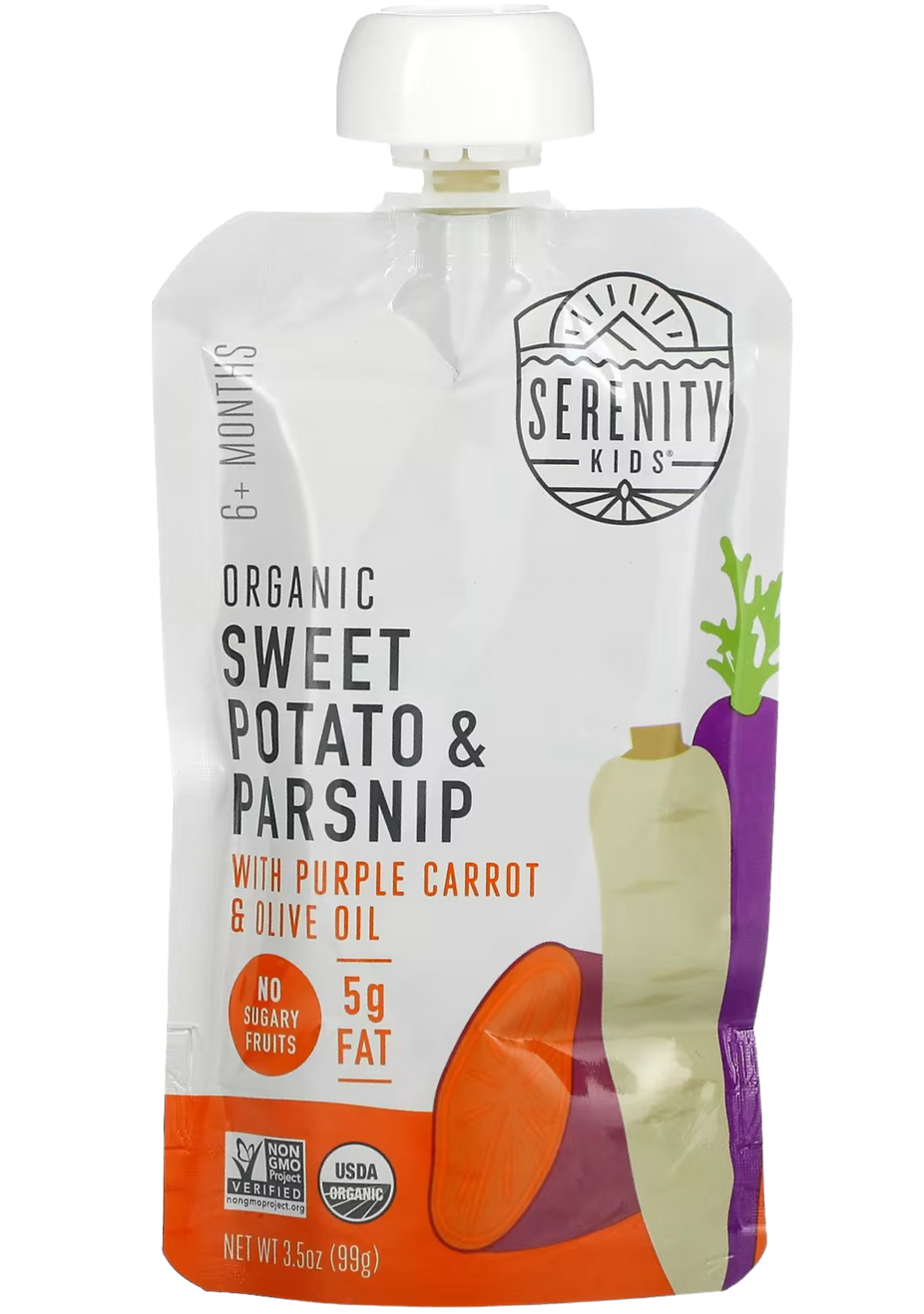 Organic Sweet Potato, Parsnips, Purple Carrot & Olive Oil