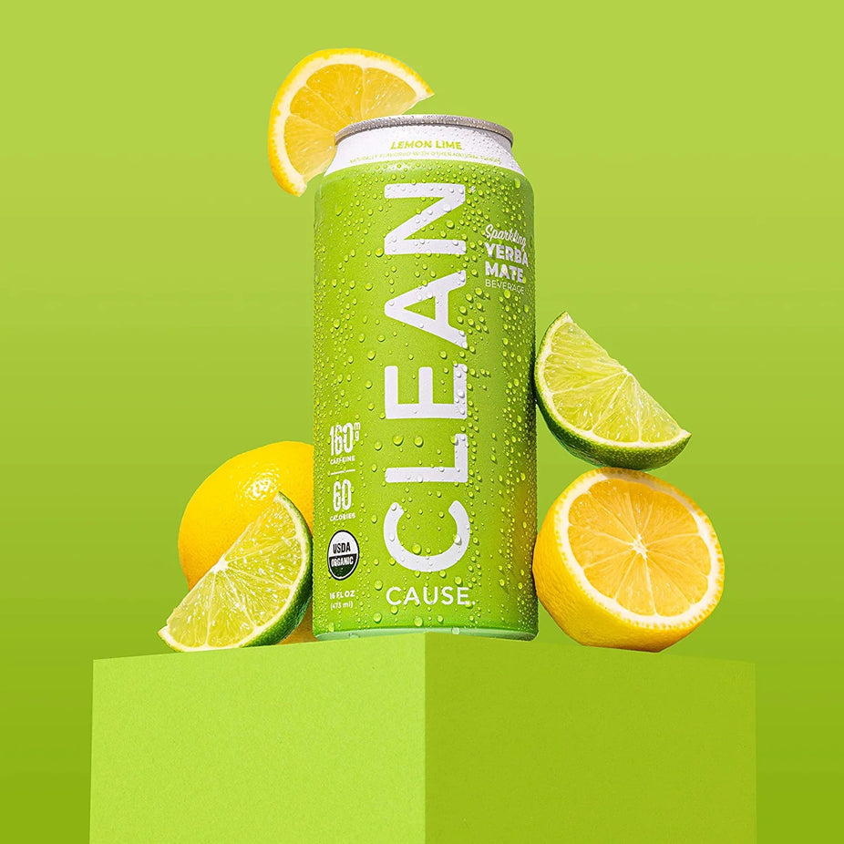 Sparkling Lemon Lime Yerba Mate Tea