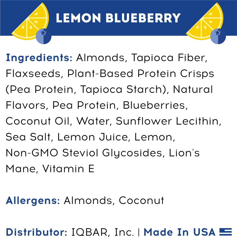 Lemon Blueberry Bar (12 Pack)