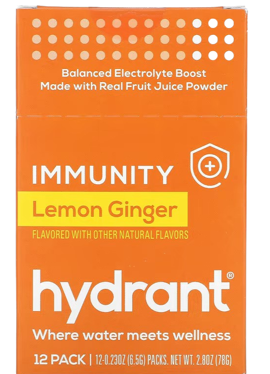 Hydrant Lemon Ginger Immunity Drink Mix (12 Pack) – Martie