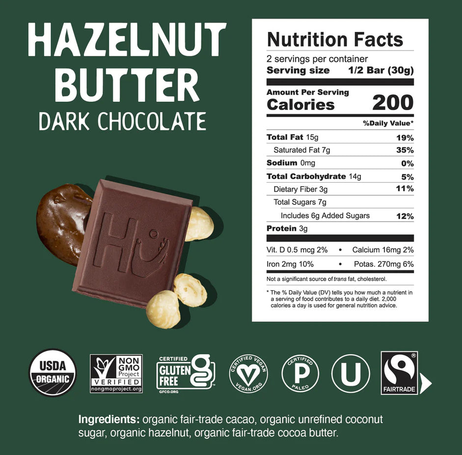 Variety Pack - Pumpkin, Gingerbread, Hazelnut, Mint Chocolate Bars (4 Pack)