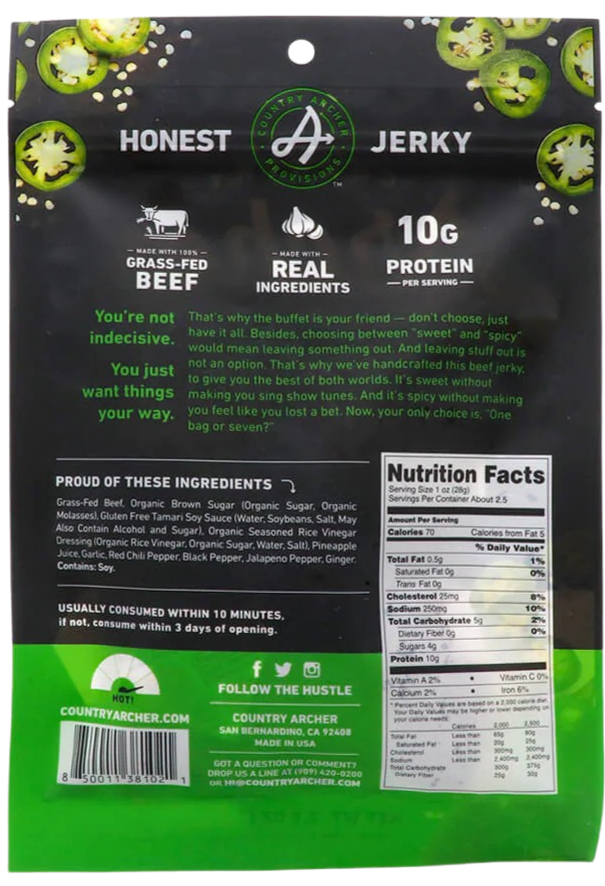 Sweet Jalapeno Beef Jerky