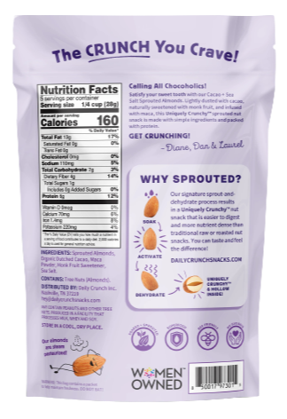 Cacao & Sea Salt Sprouted Almonds