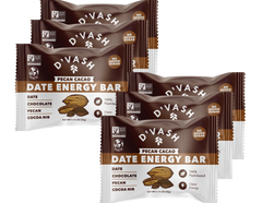 Chocolate Pecan Cocoa Date Energy Bars (6 Pack Case)