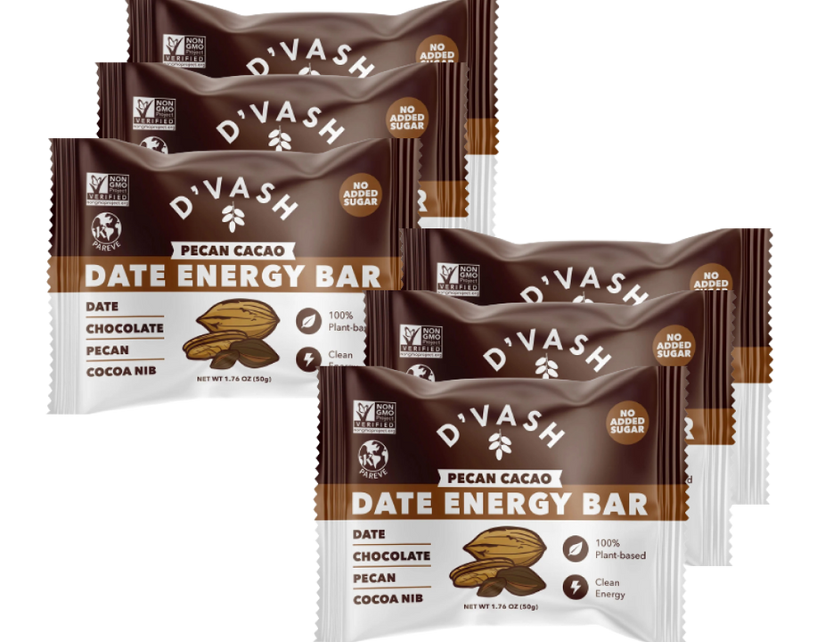 Chocolate Pecan Cocoa Date Energy Bars (6 Pack Case)