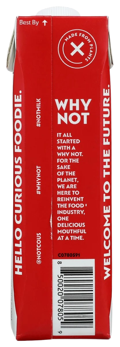 Not Milk Plant Based Whole Milk