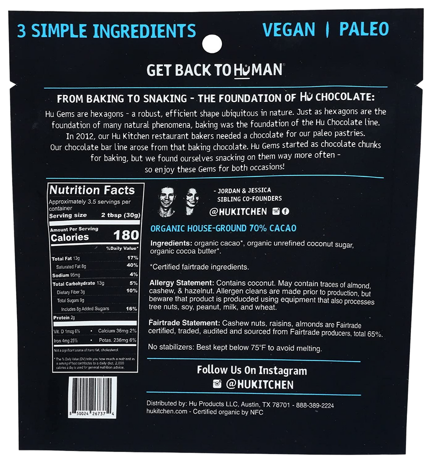 Organic Snacking & Baking Dark Chocolate Gems