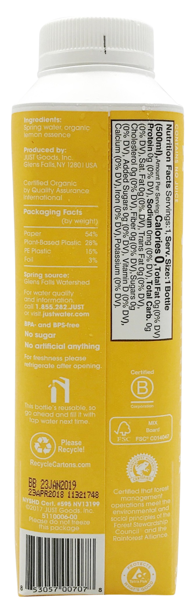 Lemon Infused Spring Water