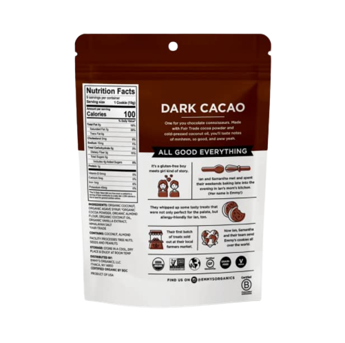 Organic Dark Cacao Coconut Cookies