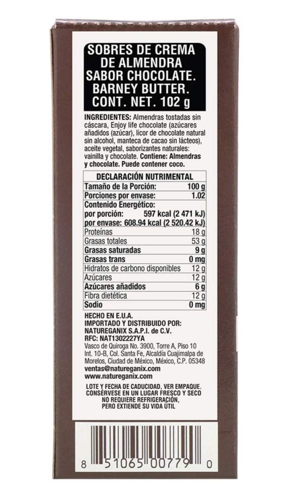 Almond Butter Chocolate On-the-Go Snack Packs (6 Pack)