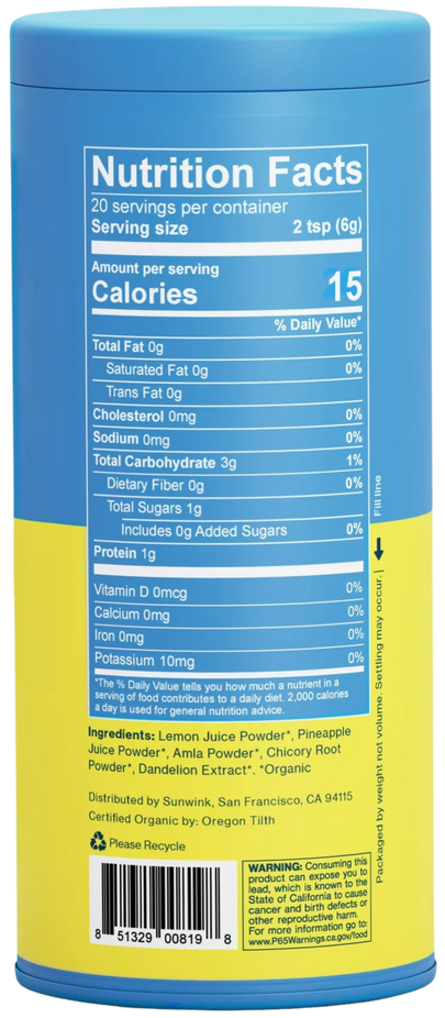 Organic Digestion Lemonade Superfood Mix Dietary Supplement