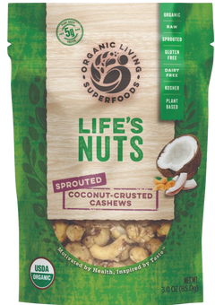 Sprouted Coconut Crusted Cashews