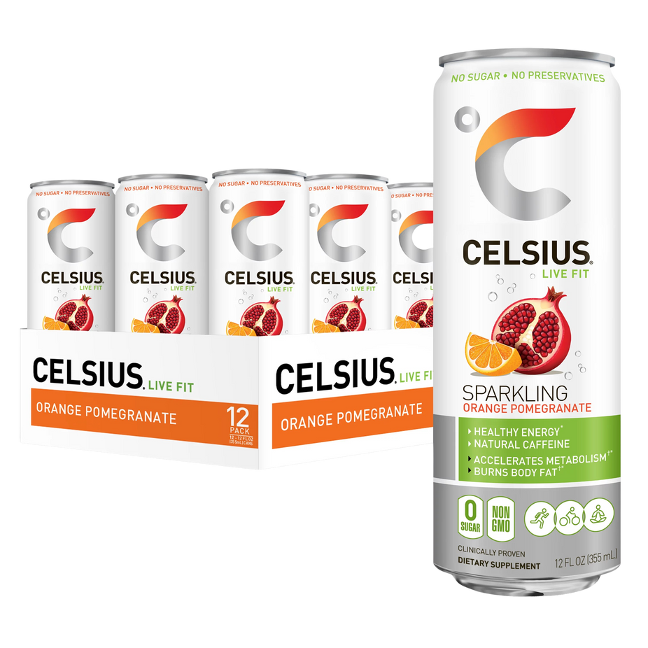 Orange Pomegranate Sparkling Water (12 Pack)