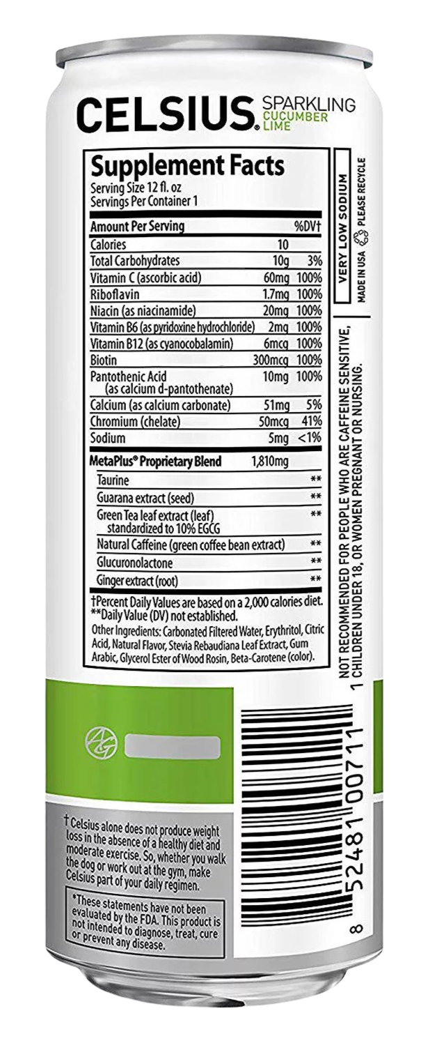 Cucumber Lime Sparkling Water (12 Pack)