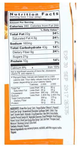 Peanut Butter Chocolate Chip Meal Bar