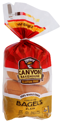 Gluten Free Plain Bagels (4 Pack)
