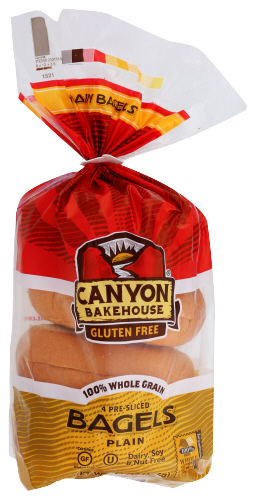 Gluten Free Plain Bagels (4 Pack)