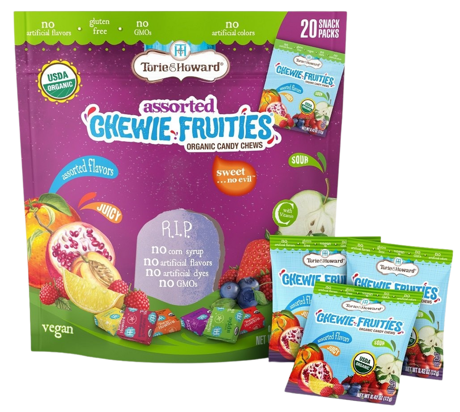 Organic Assorted Chewie Fruities Snack Packs, 20 Ct