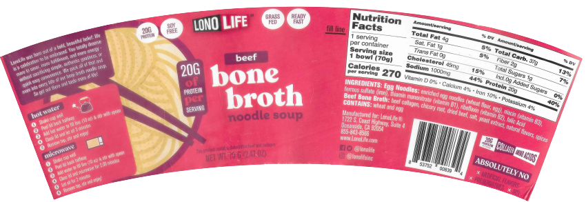 Beef Bone Broth Noodle Cup