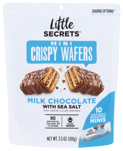 Mini Crispy Wafers Milk Chocolate with Sea Salt