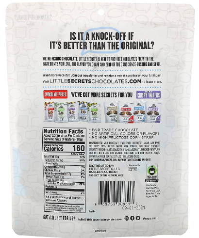 Mini Crispy Wafers Milk Chocolate with Sea Salt