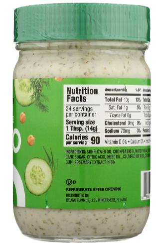 Cucumber Dill Hummus Mayo