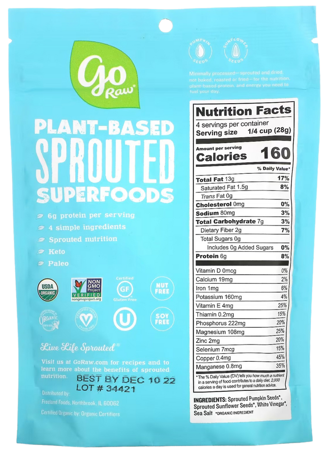 Organic Sea Salt & Vinegar Snacking Seeds