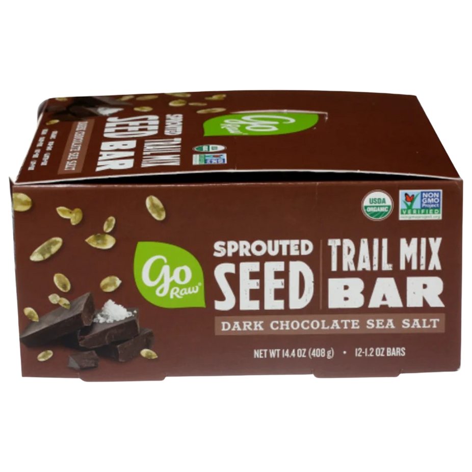 Organic Dark Chocolate & Sea Salt Trail Mix Bar (12 Pack Case)